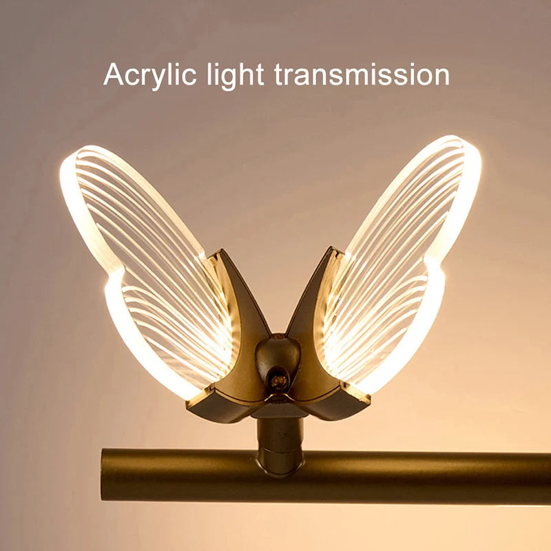 Minimalist butterfly LED wall light home decoration - vue 6 sur 10