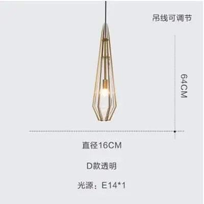 Art deco diamond pendant light for indoor and outdoor lighting - vue 13 sur 15