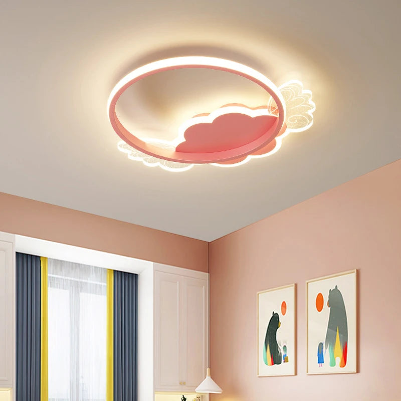 cute cloud ceiling light for princess girl room