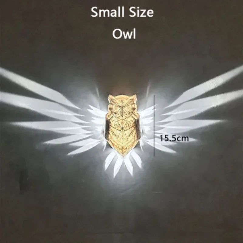 Creative LED wall light owl eagle decorative lamp for home - vue 10 sur 13
