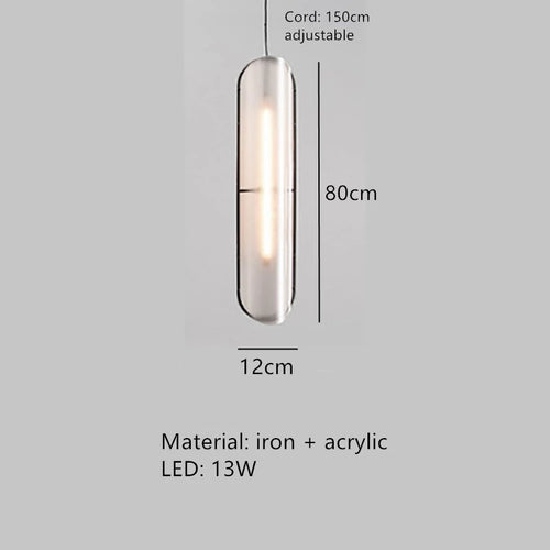 Modern adjustable LED pendant light for interiors and decoration - vue 10 sur 12