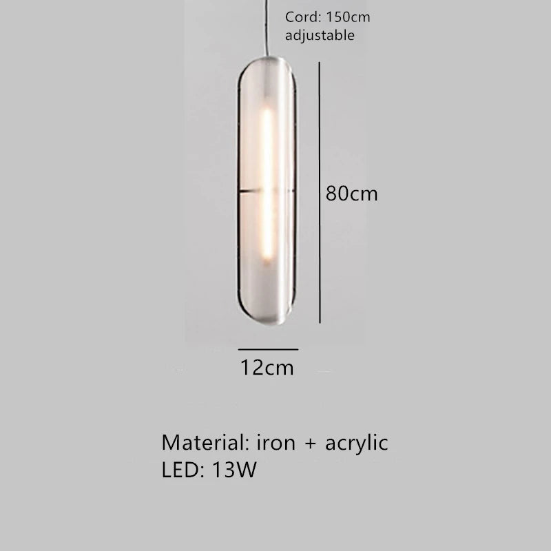 Modern adjustable LED pendant light for interiors and decoration - vue 9 sur 12