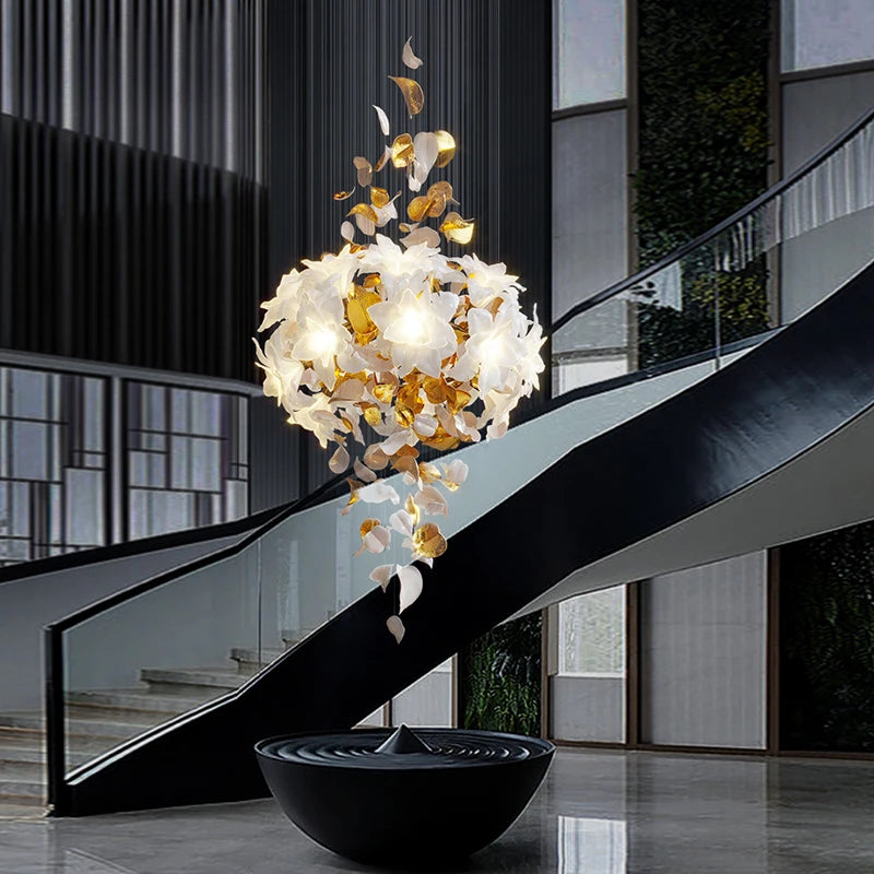 Modern LED chandelier for home decoration and lighting - vue 4 sur 21