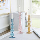 Retro glass candle holder for home and wedding decor