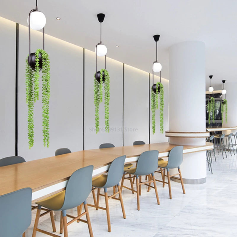 Modern Nordic LED flower pendant lamp for living room and bar decor