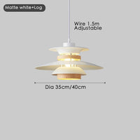 Danish design retro walnut LED pendant light