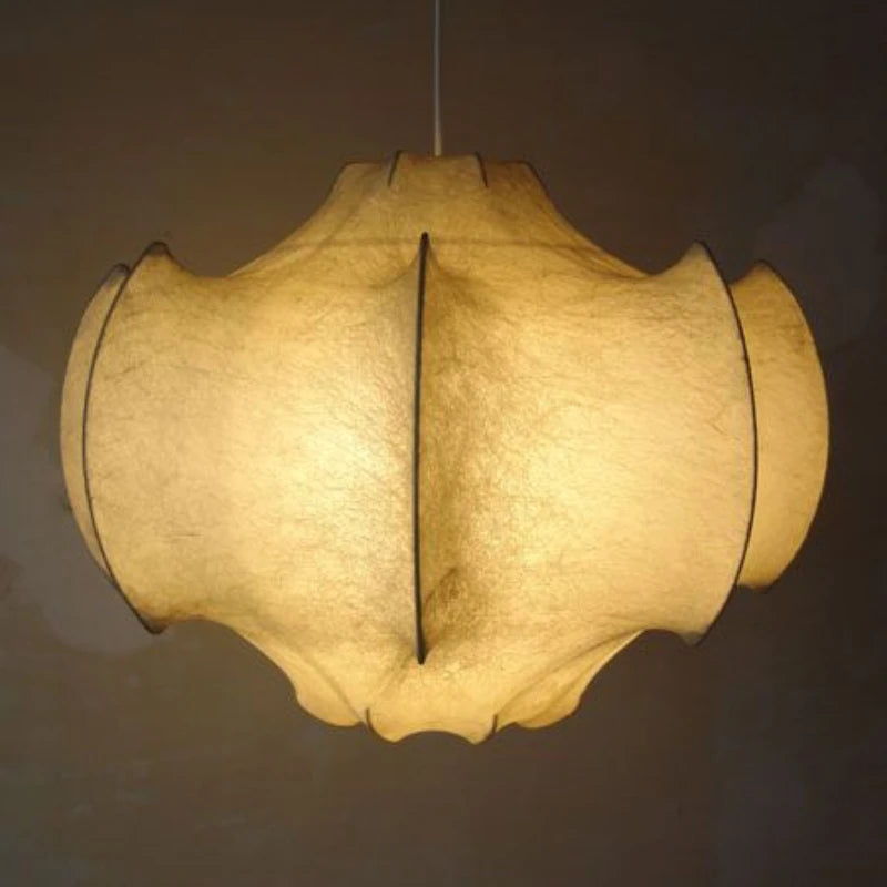 Wabi-sabi silk pendant chandelier for interior decor - vue 10 sur 10