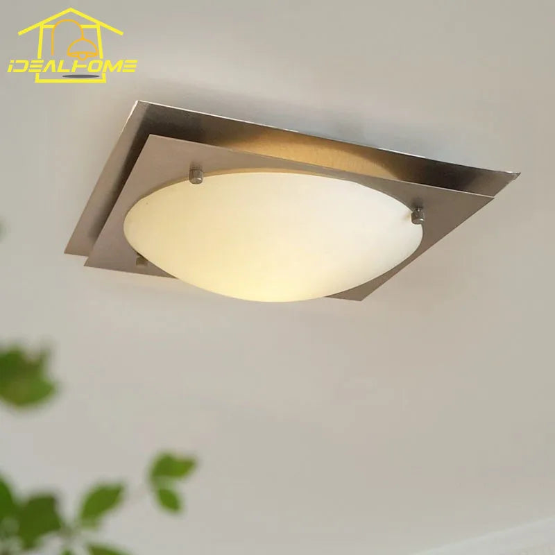 Modern Bauhaus style glass ceiling light for an elegant interior