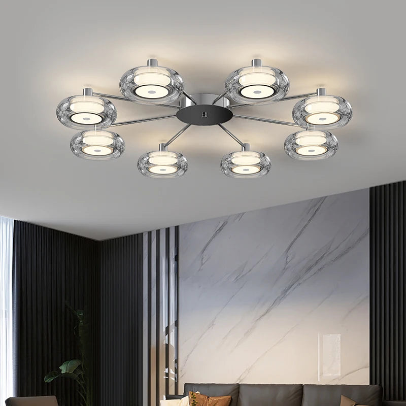Modern Italian designer ceiling light luxury minimalist indoor lighting - vue 4 sur 12