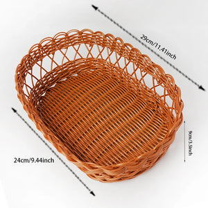 woven storage basket for snacks and fruits