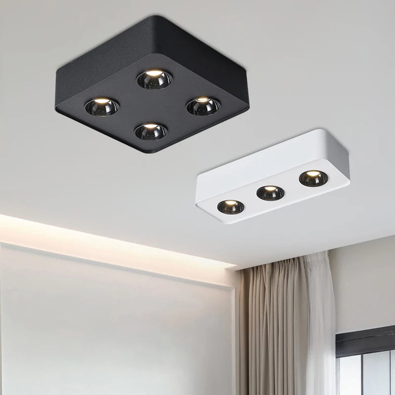 Smart mijia ultra-thin four-head square COB spotlight for home