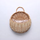 rattan and wicker wall planter for plants