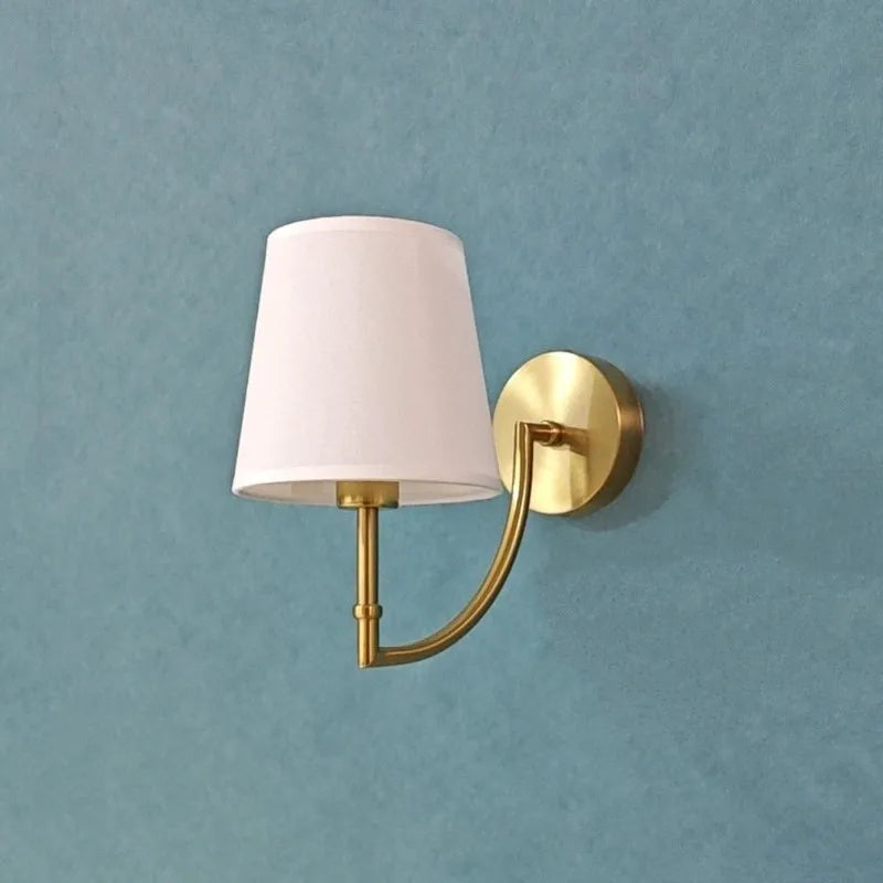 Minimalist nordic linen wall light for interior decoration
