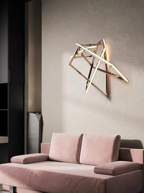Postmodern stainless steel and silicone wall light for luxury decor - vue 2 sur 11