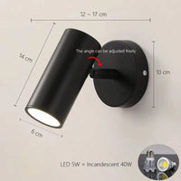 Adjustable nordic LED wall lamp