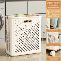 Foldable laundry basket with wheels large capacity multifunctional