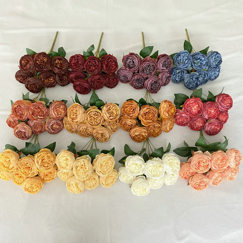 Decorative artificial rose bouquet for weddings and events - vue 6 sur 16