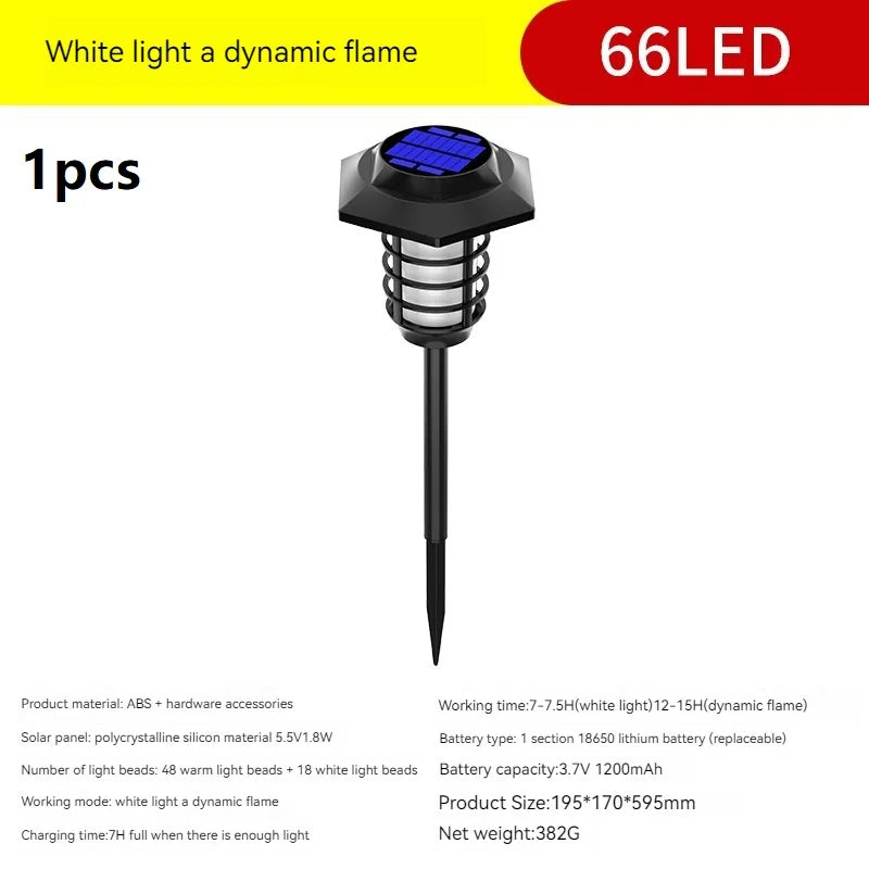 Waterproof solar flame lights for garden decoration - vue 11 sur 12