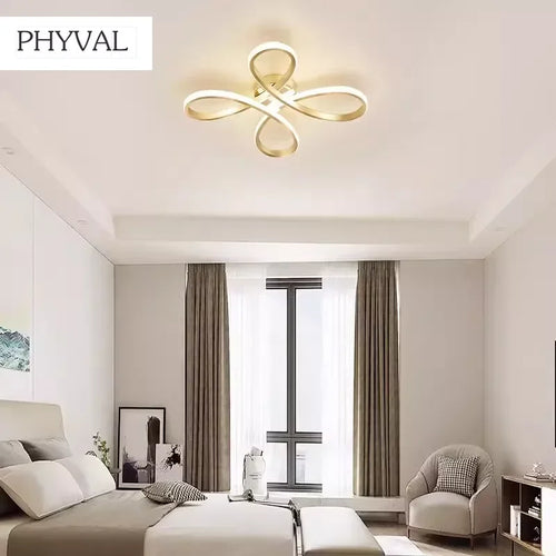 Modern LED flower-shaped ceiling light for a creative ambience - vue 3 sur 7