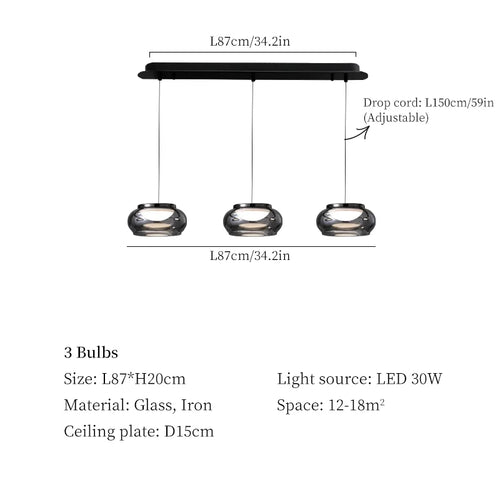 Luxury glass pendant light for modern decor - vue 9 sur 9