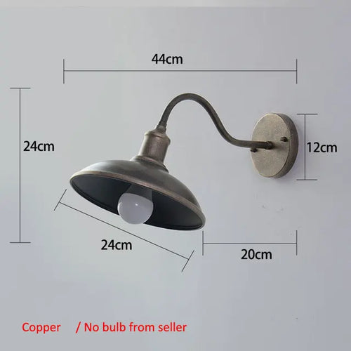 Waterproof outdoor light in vintage American loft style - vue 9 sur 12