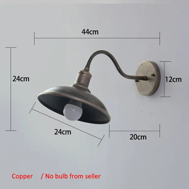 Waterproof outdoor light in vintage American loft style - vue 9 sur 12
