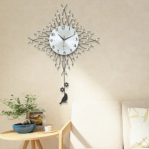 unique metal european design pendulum wall clock - vue 6 sur 19