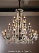 Modern crystal chandelier with pearls and LED lighting