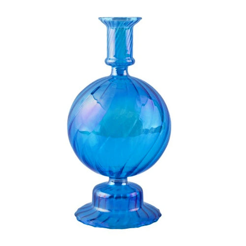Retro glass taper candle holders for elegant decor - vue 19 sur 32