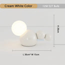 Round glass bedside lamp for home decoration