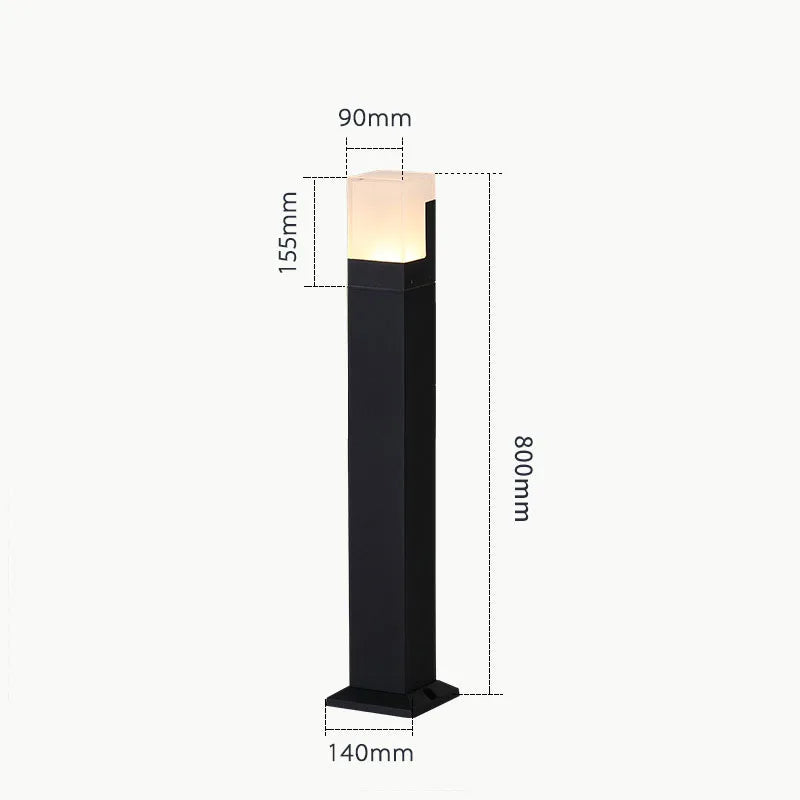 Modern waterproof outdoor lamp for garden and pathway - vue 8 sur 10