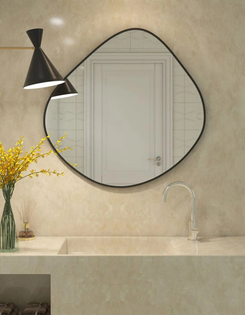 Bathroom mirror, makeup mirror, wall mounted irregular shaped bathroom, irregular water droplet mirror, entrance decoration, hou - vue 7 sur 11