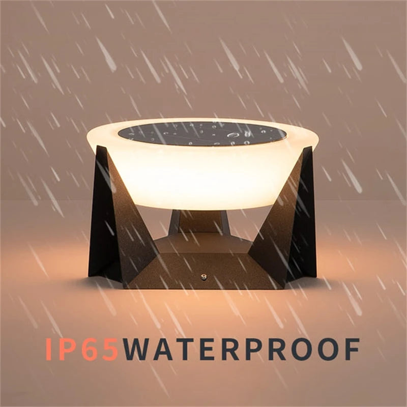 Waterproof outdoor solar LED lamp for garden, patio and fence