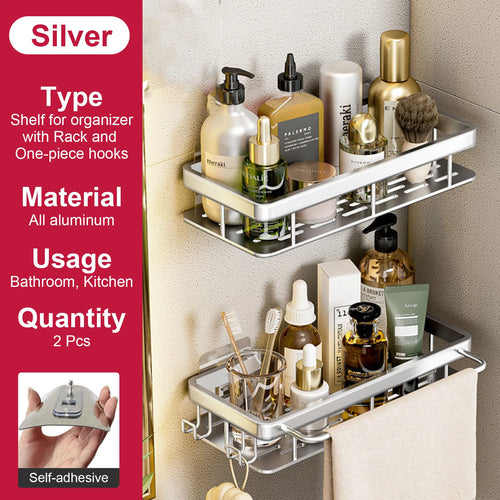 no-drill wall shelf for bathroom and kitchen storage - vue 30 sur 30