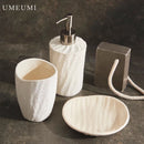luxury ceramic bathroom set with elegant accessories