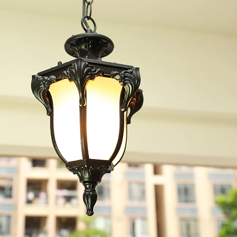 Waterproof chandelier for balcony and decorative outdoor lighting - vue 8 sur 10