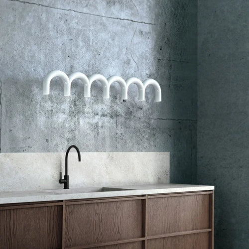 Modern minimalist LED chandelier for dining and kitchen tables - vue 4 sur 14
