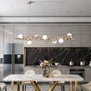 Modern creative Nordic bubble ball chandelier chrome finish
