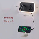 LED bedside wall lamp with USB port and rotary switch