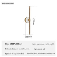 Minimalist luxury Spanish marble wall light