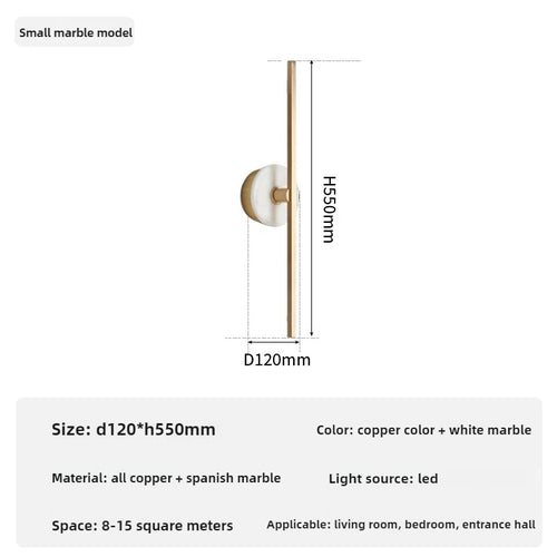 Minimalist luxury Spanish marble wall light