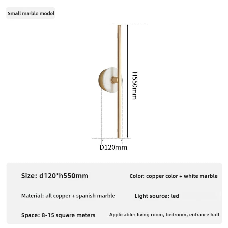 Minimalist luxury Spanish marble wall light