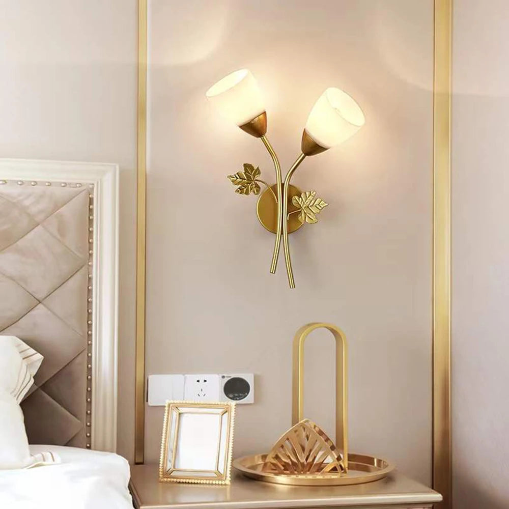Modern Nordic iron wall light with glass ball