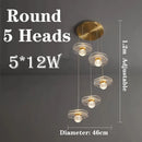 Customisable modern lotus leaf crystal pendant light