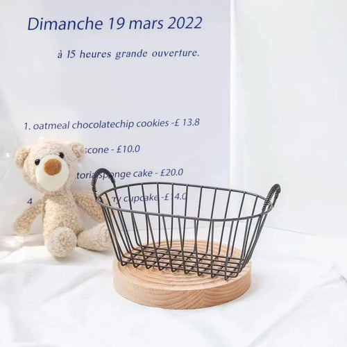Iron snack and decorative storage basket - vue 9 sur 8