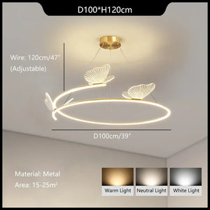 Modern butterfly chandelier creative design for interior decoration