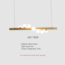 Wood and glass pendant light for modern and creative restaurant