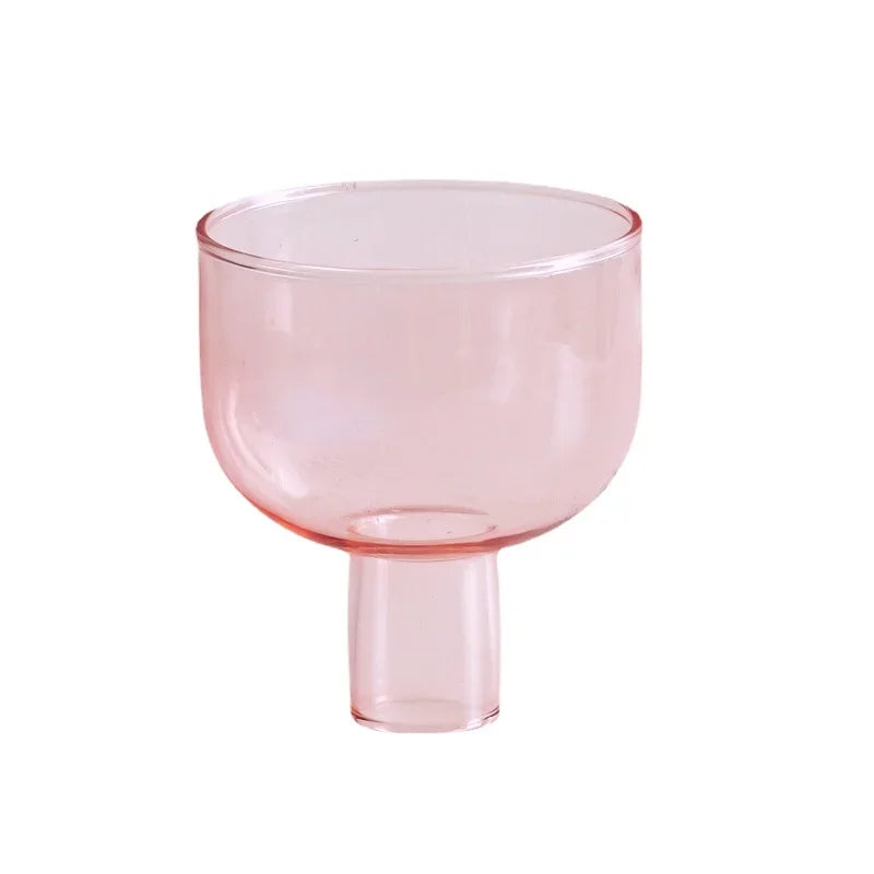 Decorative glass candle holder for candles and plants