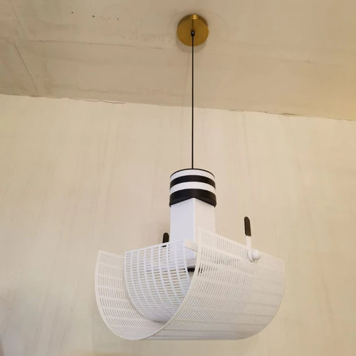 Nordic design zebra stripe road sign pendant light for creative decor - vue 6 sur 8