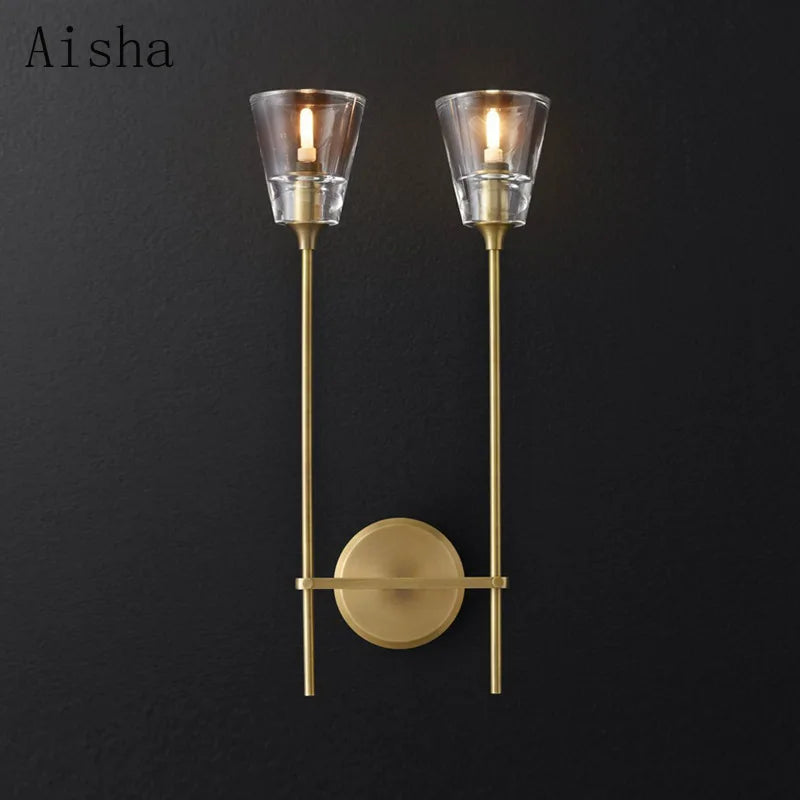 Postmodern wrought iron wall light for interior decor